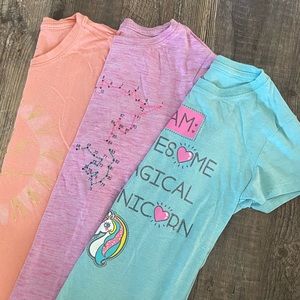 Lot of 3 Size Medium Girls Graphic T-shits